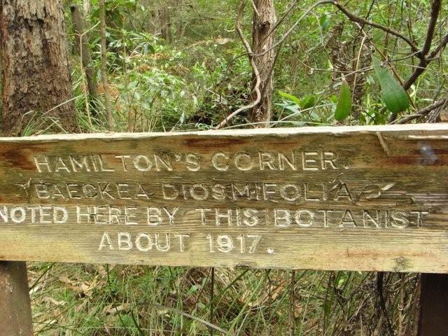 Old Hamilton's Corner sign